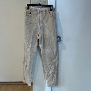 Vintage L.L. Bean Women's Beige Ankle Jeans